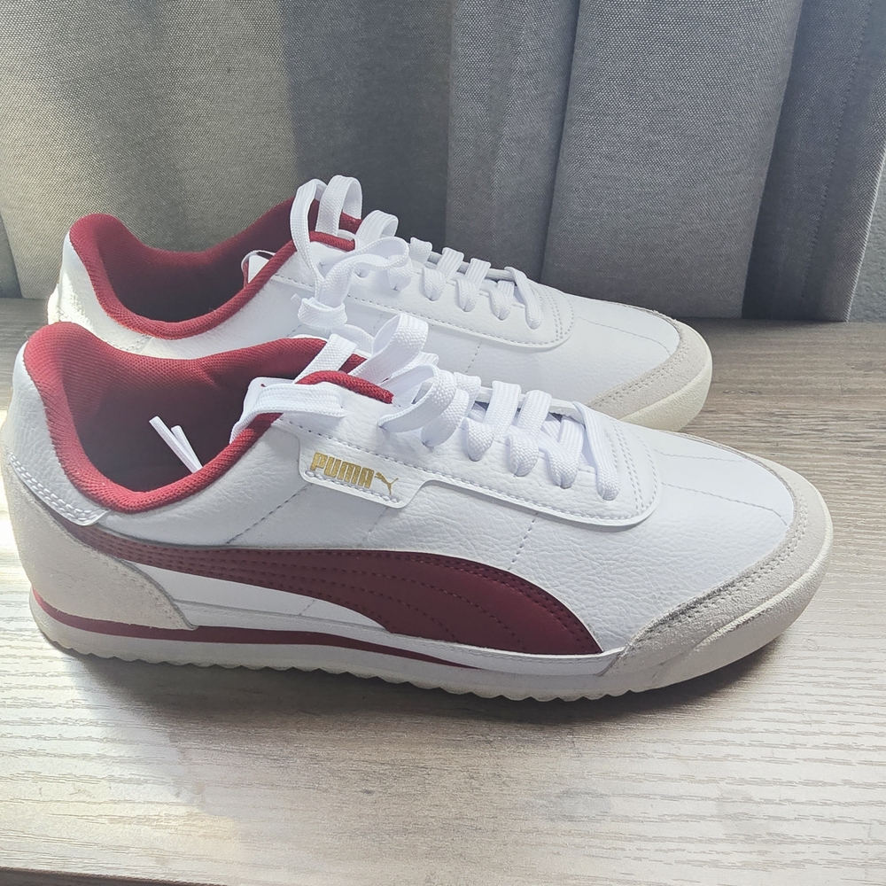 Puma White and Red Sneakers
